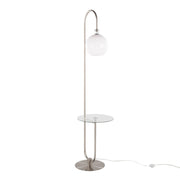 Lumi Source contemporary glam floor lamp shaped like a trombone with a sleek metallic finish and modern design.