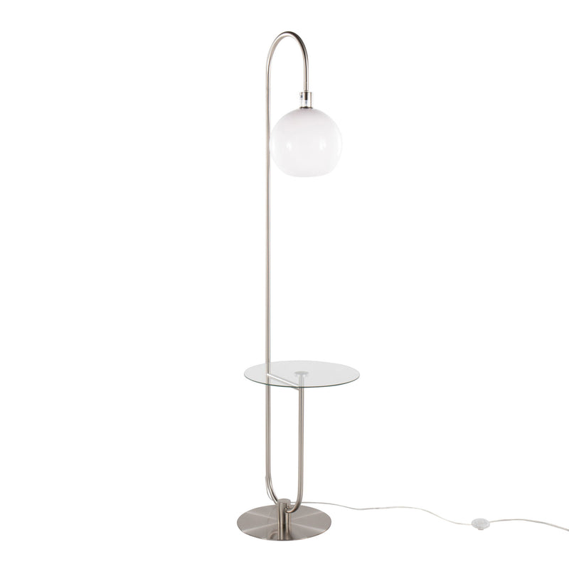 Lumi Source contemporary glam floor lamp shaped like a trombone with a sleek metallic finish and modern design.