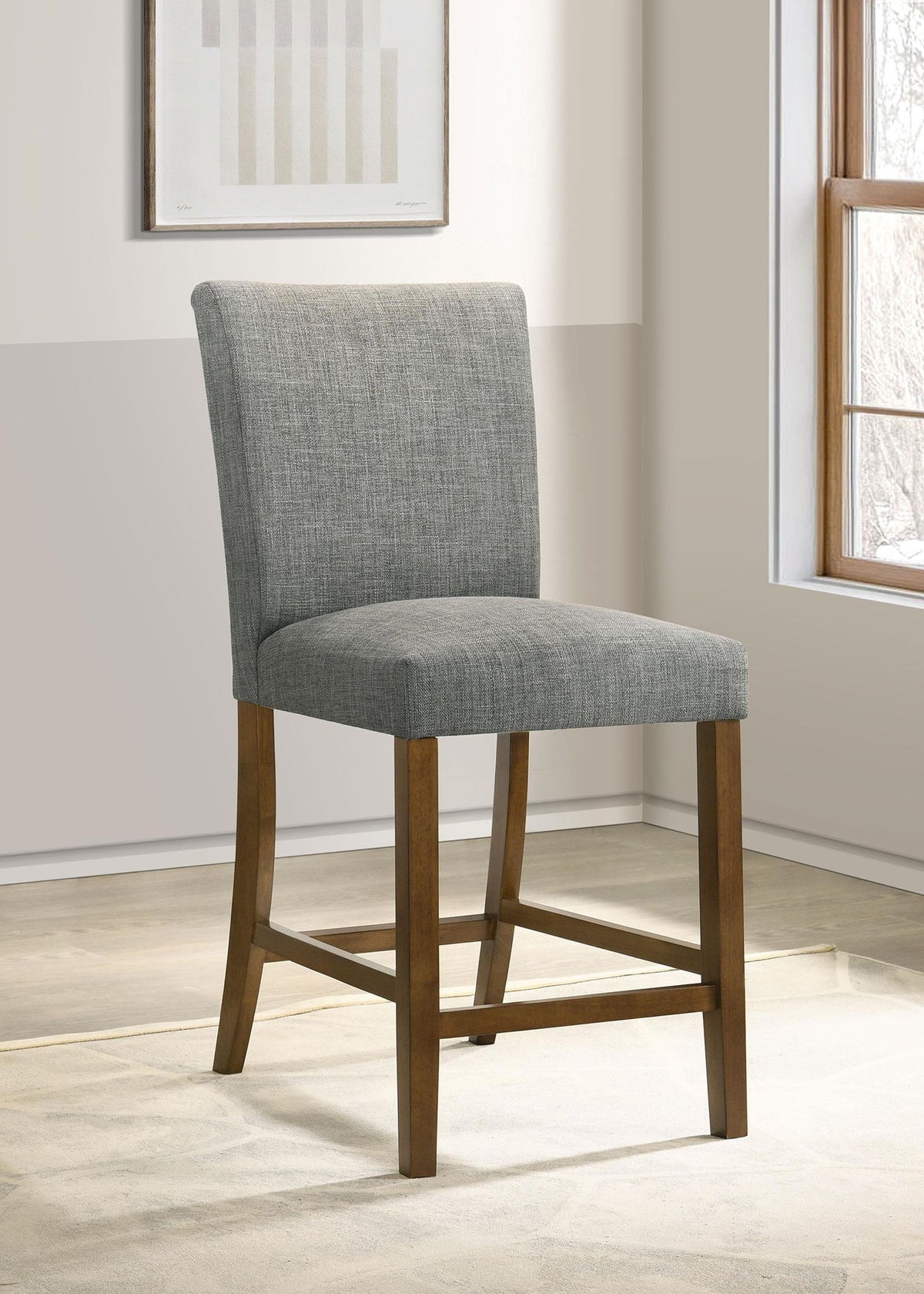 Paxton Upholstered Counter Height Dining Chair Grey (Set of 2)