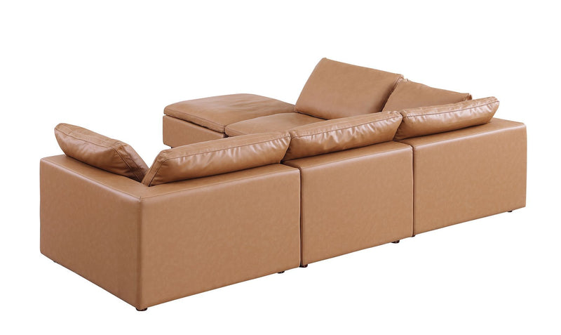 1100 - 5-Piece 4-Seat Sectional (Top-Grain Italian Leather)