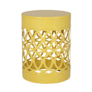 Noble House outdoor metal side table with S/2 end table design, featuring a sleek, durable surface for outdoor seating areas.