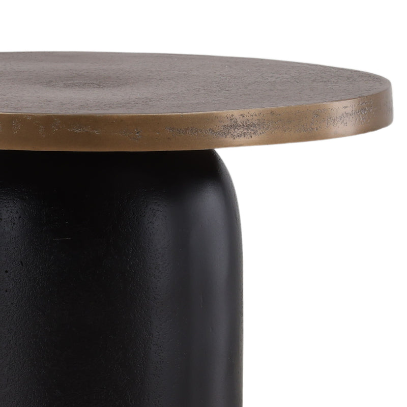 Cyan - Side Table - Antique Brass And Black