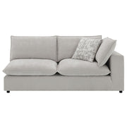 Marisa - Modular RF Loveseat With 2 Pillows - Beige Boucle - R&R Furniture Gallery (Fountain Valley, CA)
