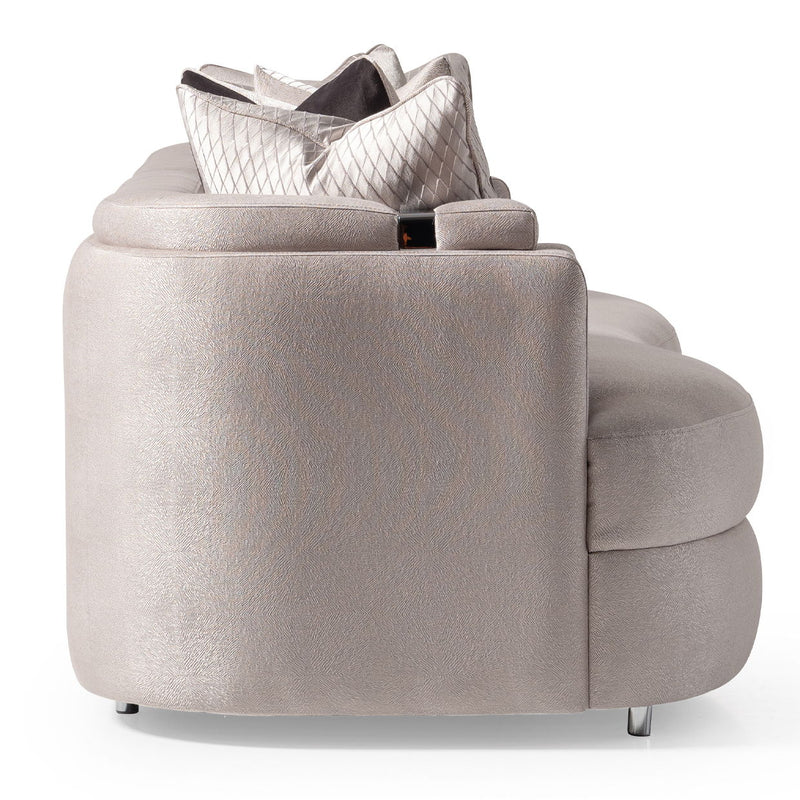 Carmela - Mansion Sofa - Zinc / Silver - R&R Furniture Gallery (Fountain Valley, CA)