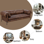 Jaron - Sofa - Mocha Top Grain Leather - R&R Furniture Gallery (Fountain Valley, CA)