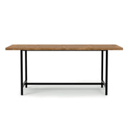 Simpli-Home Campbell handcrafted dining table with wooden finish and sturdy legs, perfect for modern dining rooms.