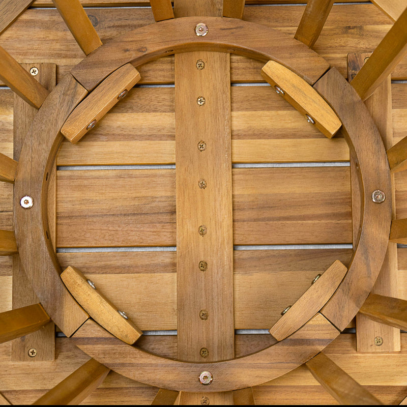 Outdoor Round Top Dining Table, Round Bistro Table - Teak - R&R Furniture Gallery (Fountain Valley, CA)