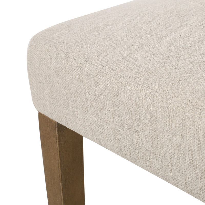 Contemporary Noble House dining chair with upholstered seat and tapered wooden legs, part of a stylish chair set.