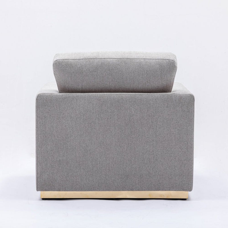 Valin - Chair - Gray Linen - R&R Furniture Gallery (Fountain Valley, CA)