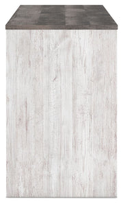 Shawburn - Home Office Desk - White / Dark Charcoal Gray - R&R Furniture Gallery (Fountain Valley, CA)