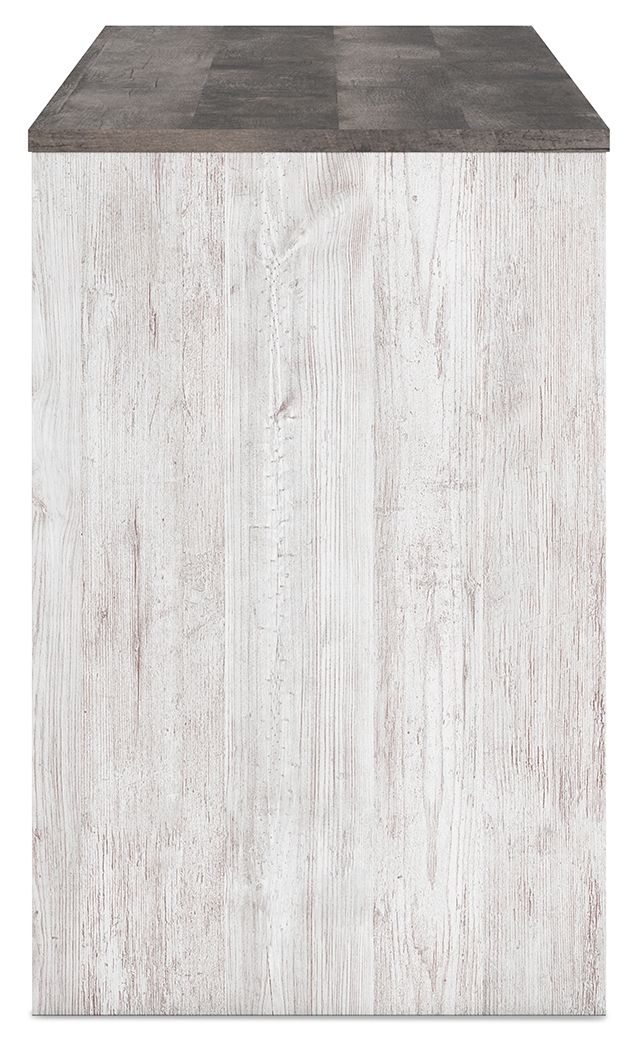 Shawburn - Home Office Desk - White / Dark Charcoal Gray - R&R Furniture Gallery (Fountain Valley, CA)
