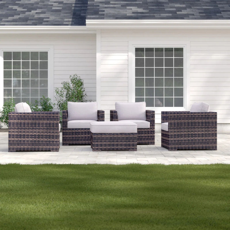 Outdoor Patio Chair Set For Patio With Foam Cushions - R&R Furniture Gallery (Fountain Valley, CA)