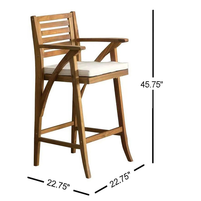 Barstool With Soft Curved Lines And Sturdy Frame (Set of 2) - Brown - R&R Furniture Gallery (Fountain Valley, CA)