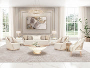 La Rachelle - Swivel Chair - Gold Rush / Champagne - R&R Furniture Gallery (Fountain Valley, CA)