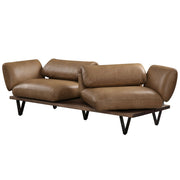Narech - Sofa With Swivel - Nutmeg Top Grain Leather - R&R Furniture Gallery (Fountain Valley, CA)