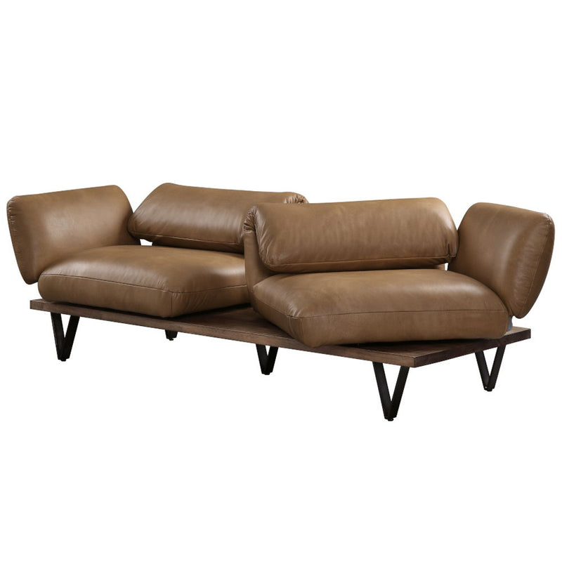 Narech - Sofa With Swivel - Nutmeg Top Grain Leather - R&R Furniture Gallery (Fountain Valley, CA)
