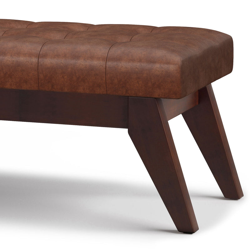 Draper - Upholstered Mid Century Tufted Ottoman Bench - R&R Furniture Gallery (Fountain Valley, CA)