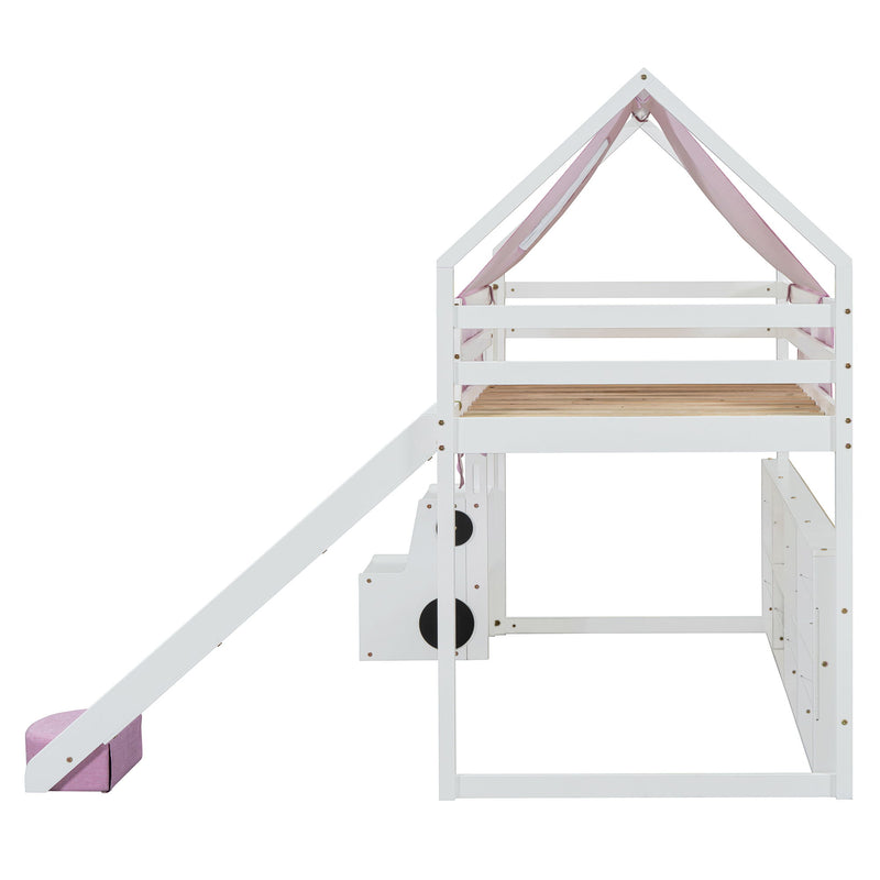 Loft Bed With House Shaped Frame And Tent - R&R Furniture Gallery (Fountain Valley, CA)