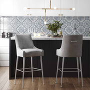 Beatrix - Pleated Velvet Stool - R&R Furniture Gallery (Fountain Valley, CA)