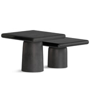 Zachary - 2 Piece Set Cast Aluminum Coffee Table - Black - R&R Furniture Gallery (Fountain Valley, CA)