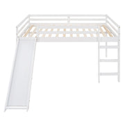 Full Loft Bed With Slide, Multifunctional Design - White - R&R Furniture Gallery (Fountain Valley, CA)