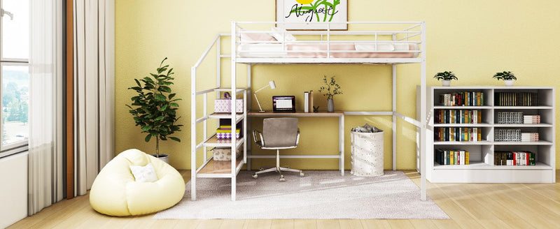 Loft Bed With Desk And Lateral Storage Ladder - R&R Furniture Gallery (Fountain Valley, CA)