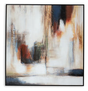 Pigeonford - Wall Art - White / Teal / Gold - R&R Furniture Gallery (Fountain Valley, CA)