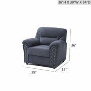 Hamilton - Chair With Hand Applied Nailhead Trim And Pillow Top Arm Cushions - R&R Furniture Gallery (Fountain Valley, CA)