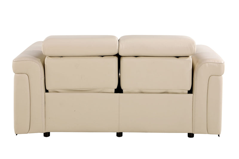 1126 - Top Grain Power Reclining Italian Leather Loveseat - R&R Furniture Gallery (Fountain Valley, CA)