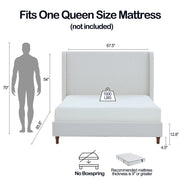 Harper - Tall Headboard Upholstered Bed With Elegant Simplicity - R&R Furniture Gallery (Fountain Valley, CA)