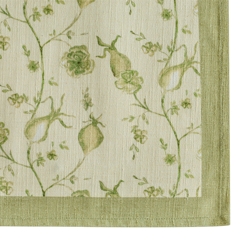 Set of four Dolce Natural Cotton Napkins by TOV Furniture, showing soft, white fabric with neatly folded edges.