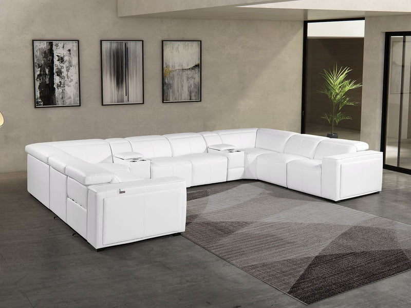 1224 - 10-Piece U-Shaped Sectional Sofa In With 4 Power Recliners & Power Headrests - R&R Furniture Gallery (Fountain Valley, CA)
