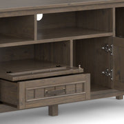 Lev - Handcrafted TV Media Stand - Smoky Brown - R&R Furniture Gallery (Fountain Valley, CA)