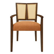 Mid Century Modern Arm Dining Chair Set With Rattan Backrest - R&R Furniture Gallery (Fountain Valley, CA)