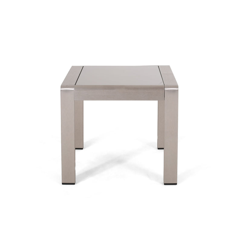 Cape Coral - Contemporary Side Table With Frosted Glass Top - R&R Furniture Gallery (Fountain Valley, CA)