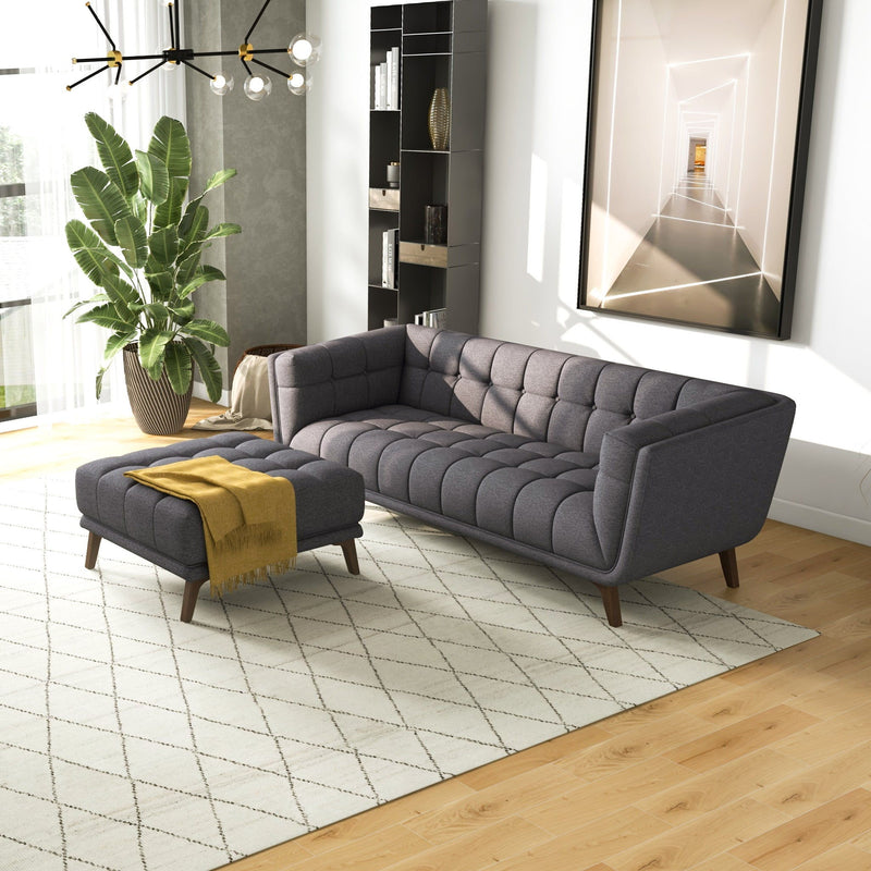 Addison - Square Upholstered Ottoman - R&R Furniture Gallery (Fountain Valley, CA)