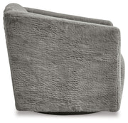 Bramner - Swivel Accent Chair - Charcoal - R&R Furniture Gallery (Fountain Valley, CA)
