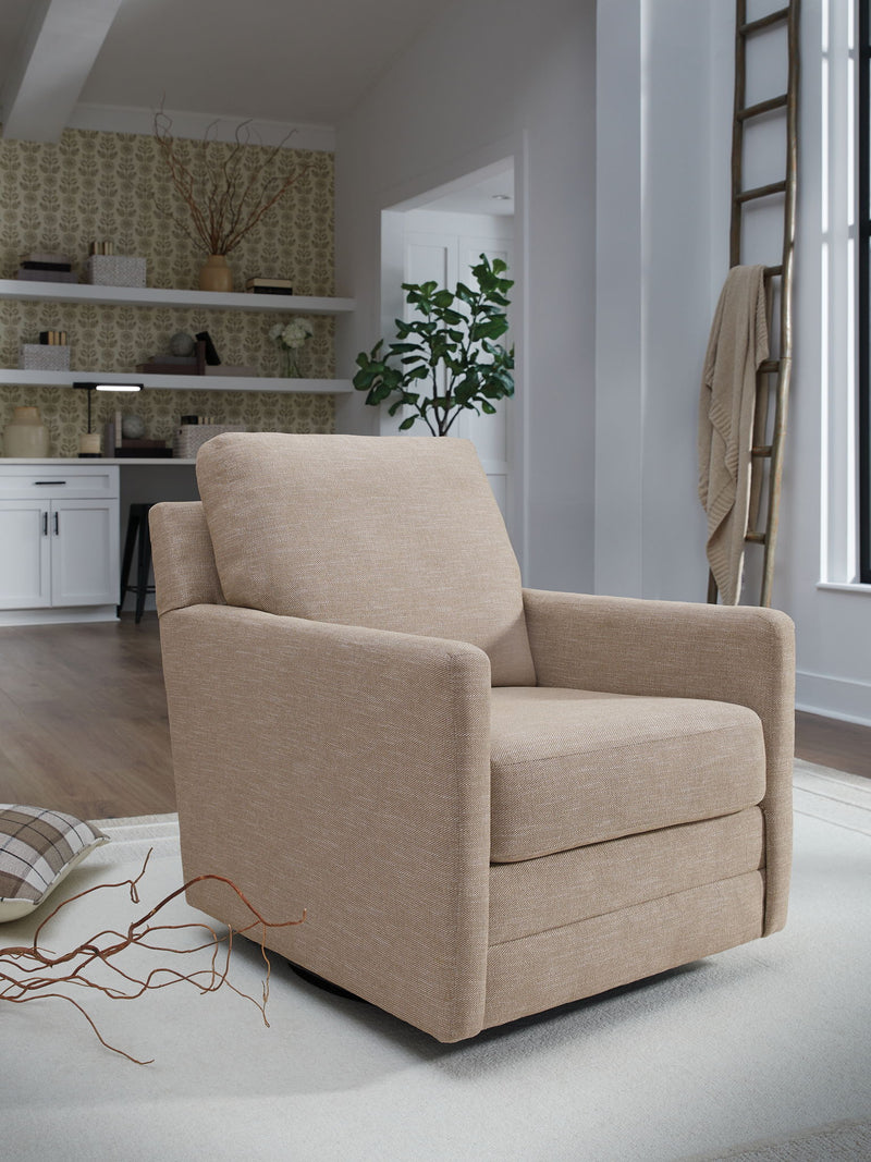 Freybourne Next-Gen Nuvella - Swivel Accent Chair - R&R Furniture Gallery (Fountain Valley, CA)