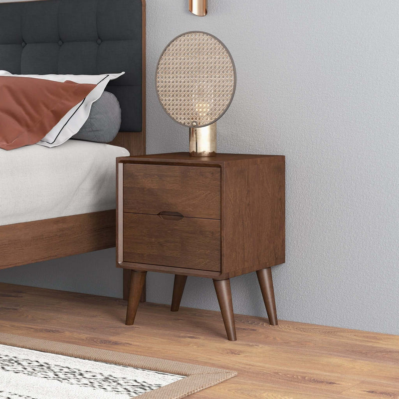 Alexandra - Night Stand With 2 Drawers - Walnut Brown - R&R Furniture Gallery (Fountain Valley, CA)