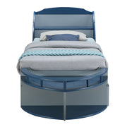 Neptune II - Twin Bed - Gray / Navy - R&R Furniture Gallery (Fountain Valley, CA)