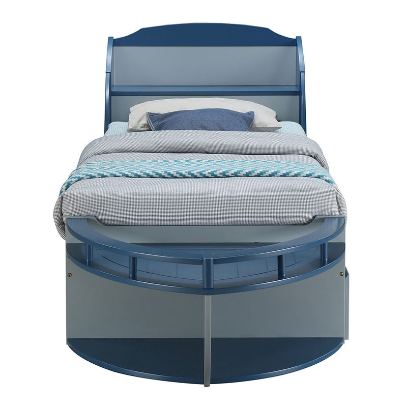 Neptune II - Twin Bed - Gray / Navy - R&R Furniture Gallery (Fountain Valley, CA)