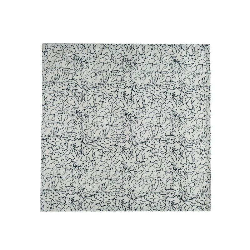 Set of four TOV Furniture Crissy cotton canvas printed napkins with inked design, perfect for dining and table decor.