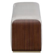 Houston - Accent Bench - Porcini / Walnut - R&R Furniture Gallery (Fountain Valley, CA)