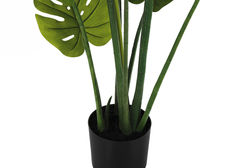45" Tall, Artificial Plant, Monstera Tree, Indoor, Faux, Fake, Floor, Greenery, Potted, Real Touch, Decorative - Green / Black - R&R Furniture Gallery (Fountain Valley, CA)