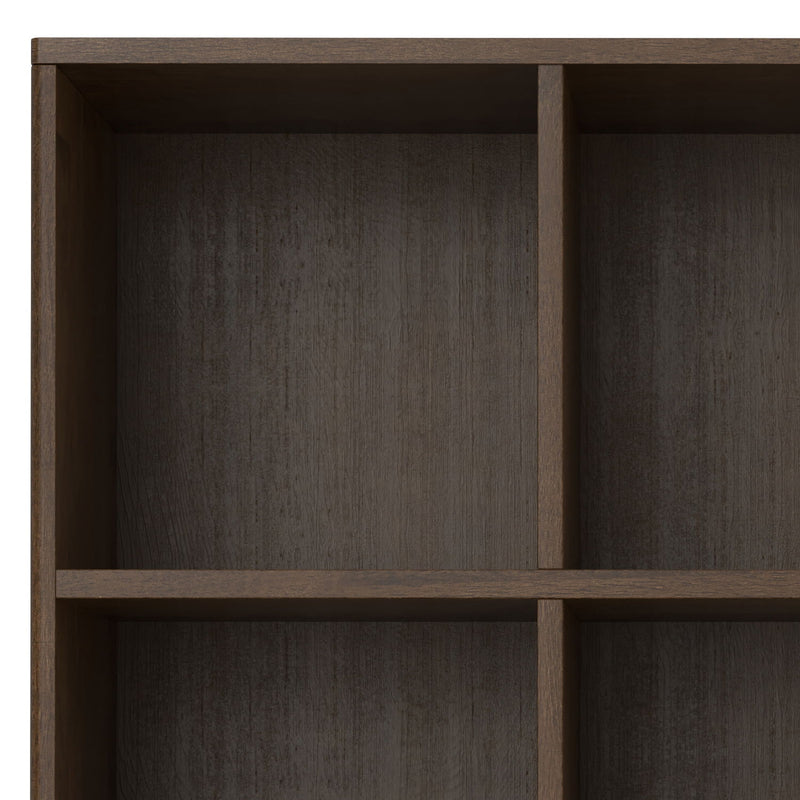 Harper - Low 6 Cube Storage With Drawers - Walnut Brown - R&R Furniture Gallery (Fountain Valley, CA)