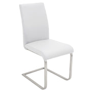 Lumi Source Fuji Foster contemporary 5-piece dining set with glass table and matching chairs, modern design for dining room.