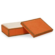 Acre - Cotton Jute Jewelry Box - Orange - R&R Furniture Gallery (Fountain Valley, CA)
