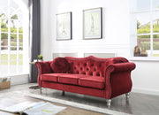 Glory Furniture Hollywood stationary sofa with plush cushions and modern design, shown in a stylish living room setting.