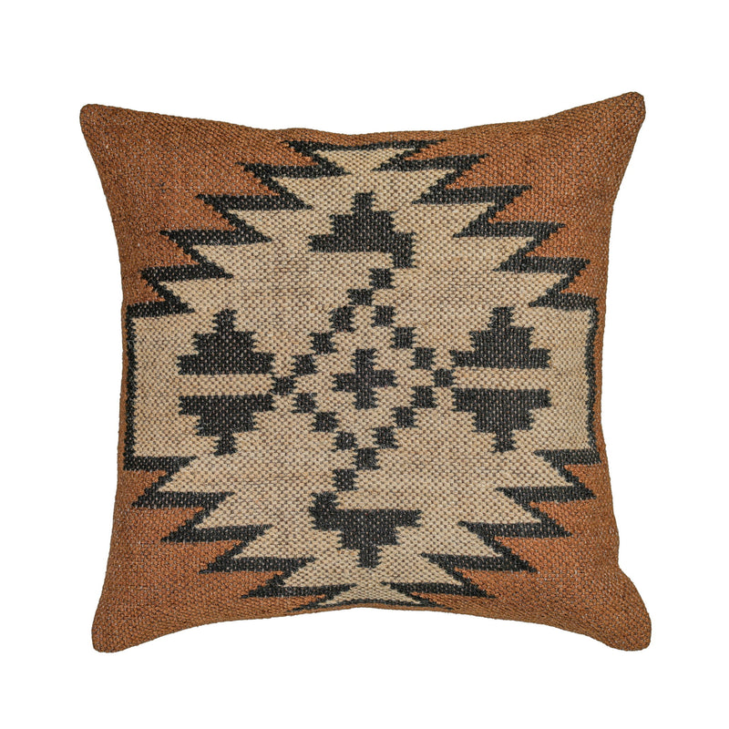 Terra - 20" Square Wool and Jute Kilim Throw Pillow (Cover) - Mesa - R&R Furniture Gallery (Fountain Valley, CA)
