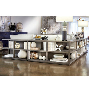 Haven - Long Sofa Table - Gray / Woodtone